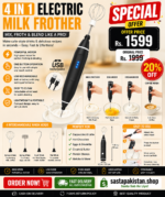 2 In 1 Rechargeable Coffee Beater and Egg Mixer and Milk Frother