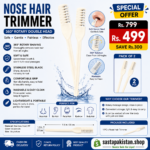 Portable Manual Nose Hair Trimmer Washable for Men and Women Waterproof Double Head Nose Hair Removal